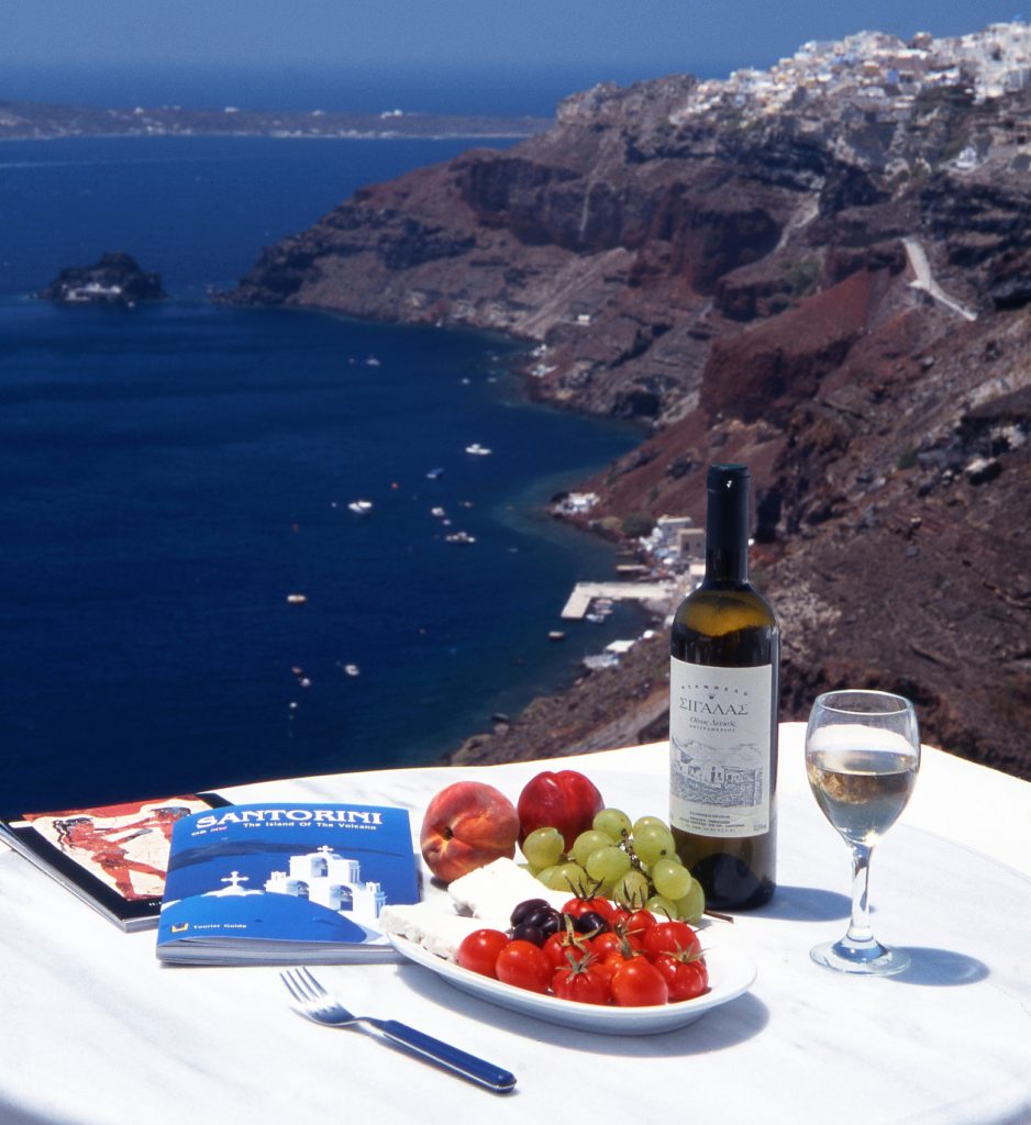 Santorini overview wine tasting